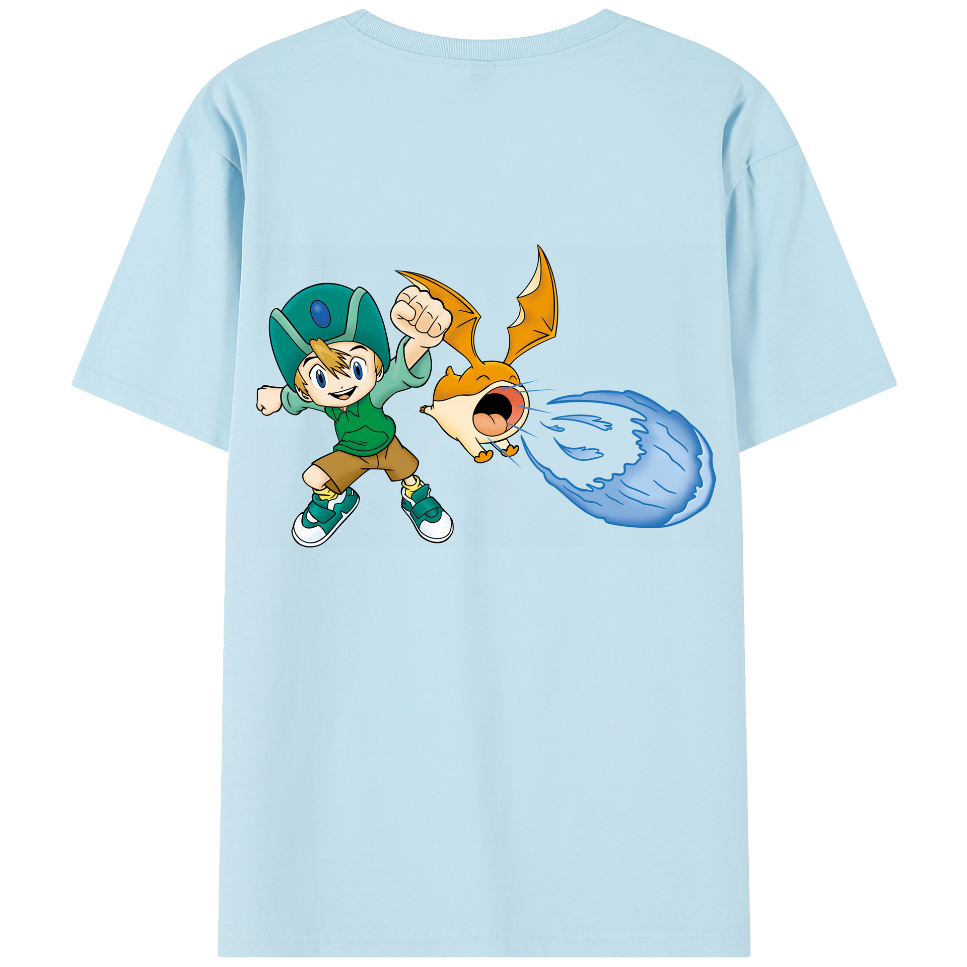 （画像用） Digimon デジタルモンスター/デジモン 綿100％半袖Tシャツ（背面プリント）
